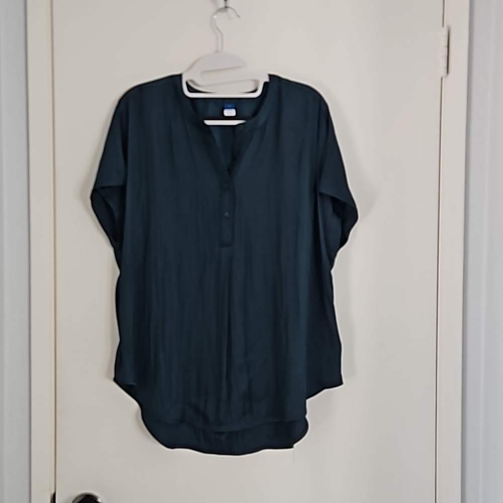 Crew Neck Cap Sleeve Blouse